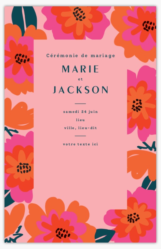 Aperçu du graphisme pour Galerie de modèles : programmes de mariage pour coloré, 21,6 x 13,9 cm