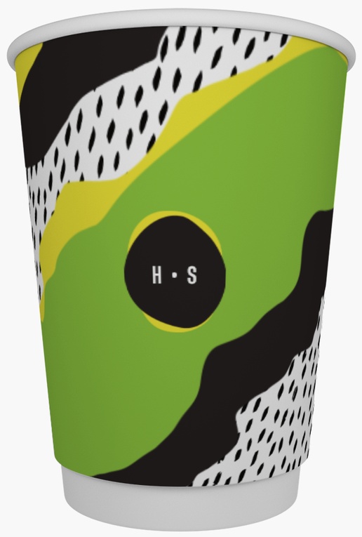 Designvorschau für Designgalerie: Pappbecher – personalisierbar Auffällig, 300 ml Doppelwandig, plastikfrei