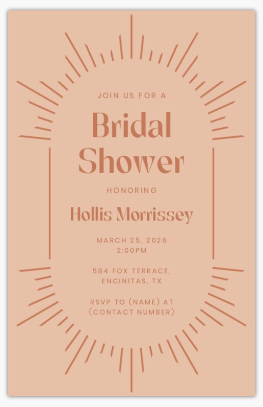A rustic bridal shower brown design for Type