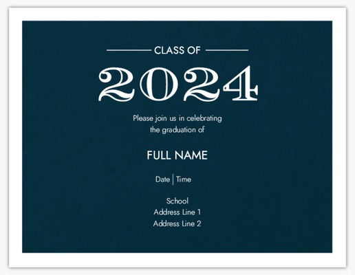 A traditional class of blue white design for Graduation