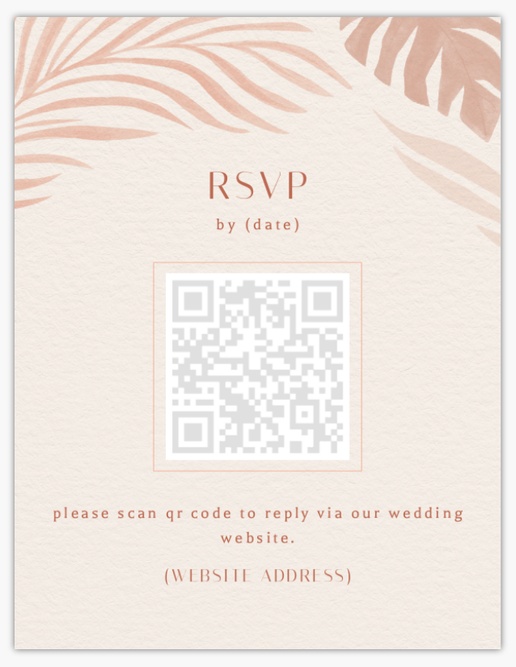 Design Preview for Bohemian Wedding RSVP Cards Templates, 5.5" x 4" Flat