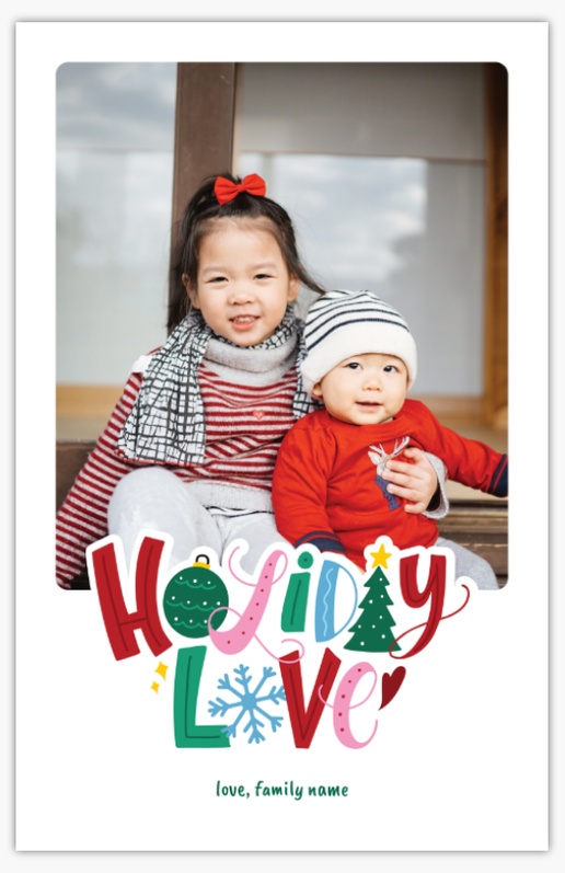 A holiday love fun white gray design for Greeting with 1 uploads
