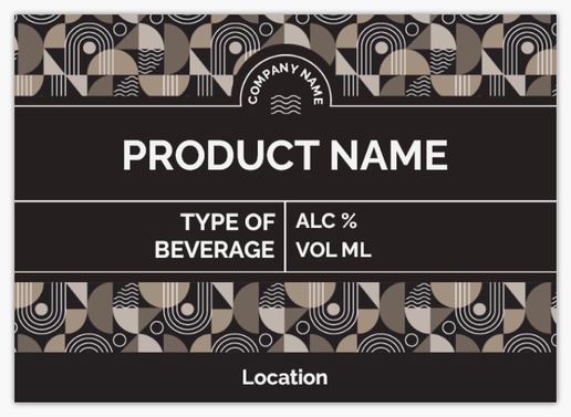 Design Preview for Design Gallery: Patterns & Textures Beer Labels, Rectangle 7.4 x 5.3 cm (A8) Horizontal