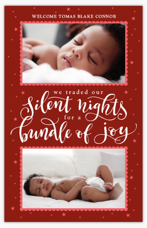 A humor holiday baby red pink design for Type with 2 uploads