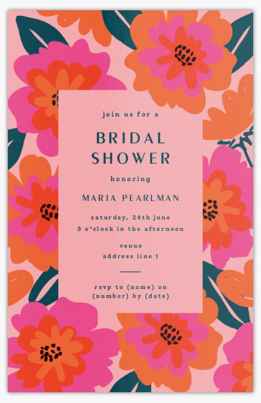 Design Preview for Design Gallery: Bridal Shower Invitations & Announcements, Flat 18.2 x 11.7 cm