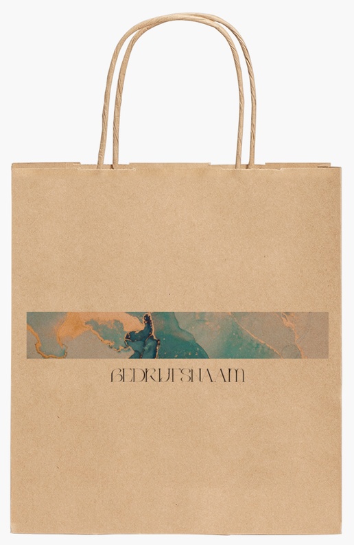 Voorvertoning ontwerp voor Ontwerpgalerij: Elegant Kraftpapieren tassen, 19 x 8 x 21 cm