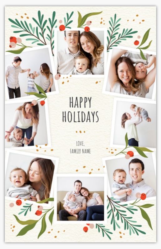 A new2023 multi photo white gray design for Greeting with 8 uploads