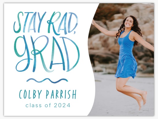 A graduation beachy white blue design for Occasion with 1 uploads