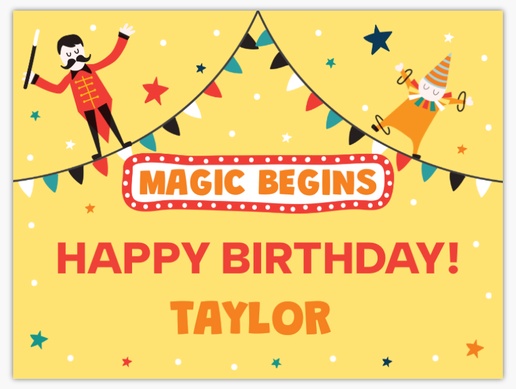 Design Preview for Child Birthday Lawn Signs Templates, 18" x 24" Horizontal