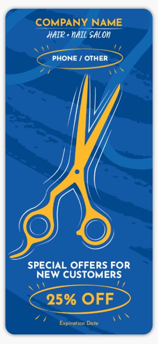 A hair dresser barber blue design