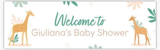 A jungle welcome white gray design for Baby Shower