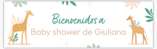 Un selva bienvenida diseño blanco gris para Baby Shower