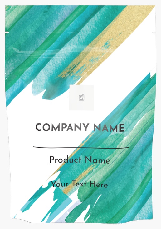A vertical turquoise white blue design for Modern & Simple with 1 uploads