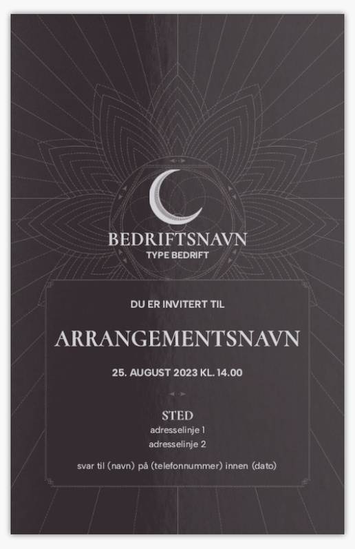 Forhåndsvisning av design for Designgalleri: Bohem Invitasjoner og kort, Ensidig 18.2 x 11.7 cm