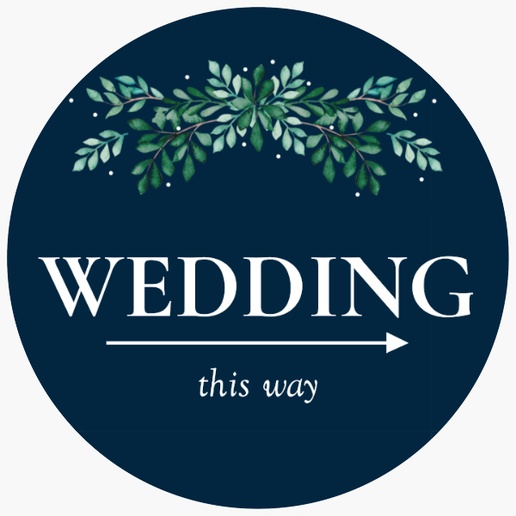 A wedding botanical blue green design for Elegant