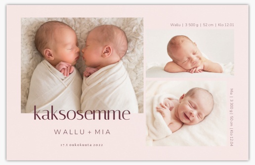 Mallin esikatselu Mallivalikoima: Kaksoset ja useammat Vauvakortti, 18.2 x 11.7 cm