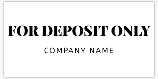 A for deposit only black design for Traditional & Classic