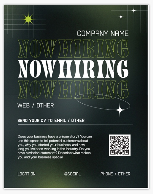 Design Preview for Design Gallery: Recruiting & Temporary Agencies Aluminum A-Frame Signs, 1 Insert - No Frame 22" x 28"