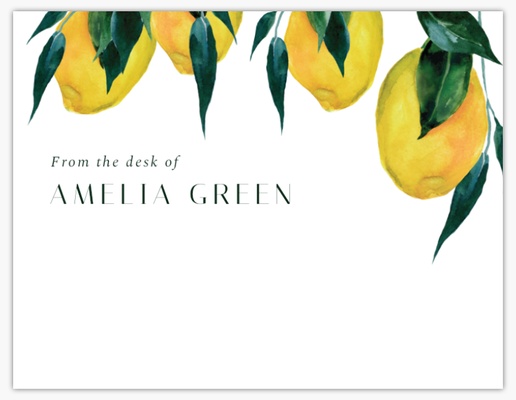 A lemon tree from the desk of white yellow design for Theme