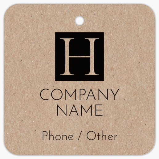 Design Preview for Design Gallery: Business Services Swing Tags, 5 x 5 cm Kraft