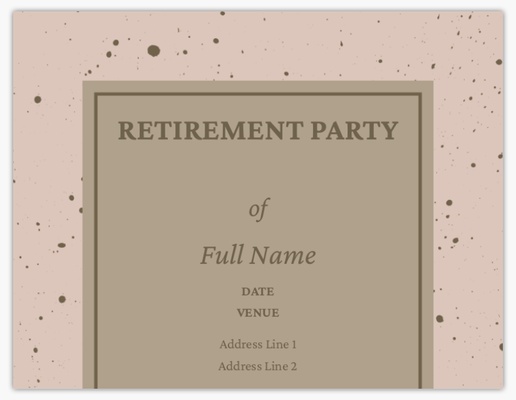A artsy retirement party gray brown design for Modern & Simple