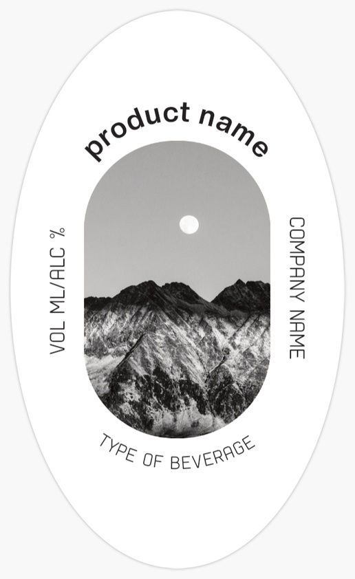 Design Preview for Design Gallery: Modern & Simple Beer Labels, Oval 12.5 x 7.5 cm Vertical