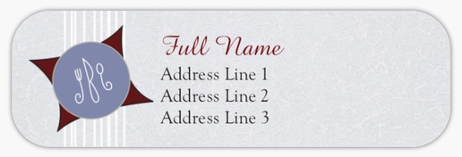 Design Preview for Design Gallery: Food Catering Return Address Labels, White Paper