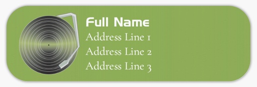Design Preview for Music Return Address Labels Templates, White Paper