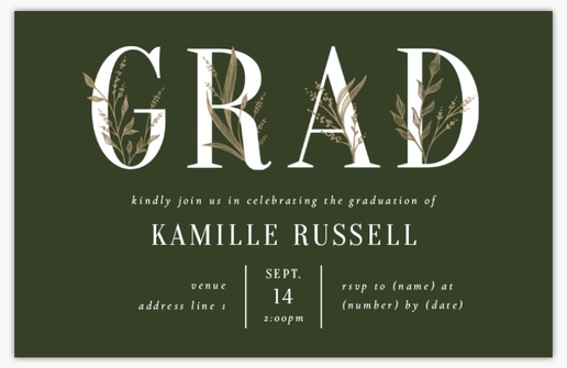 A leaves nature gray design for Graduation Party