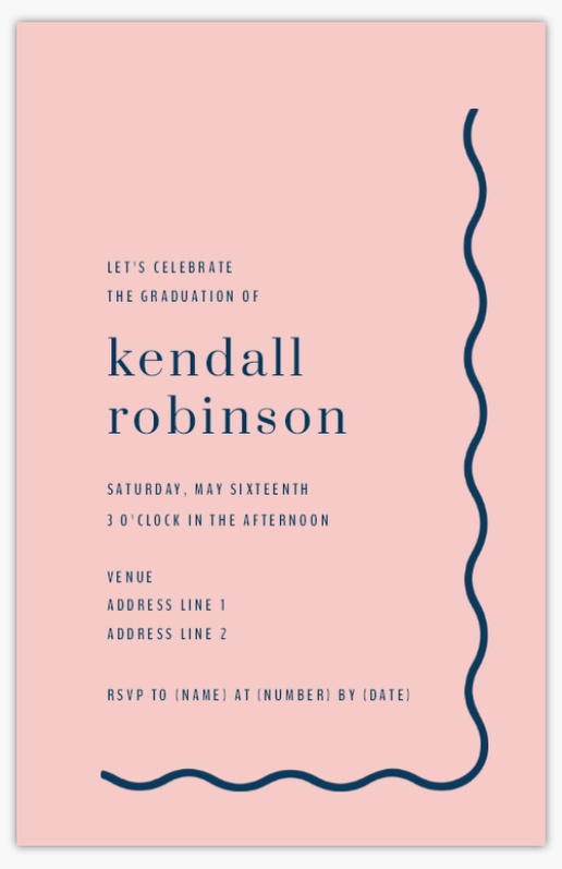 A grad party feminine pink gray design for Type