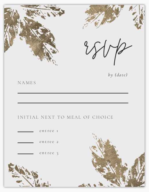 A gold rsvp gray design for Fall