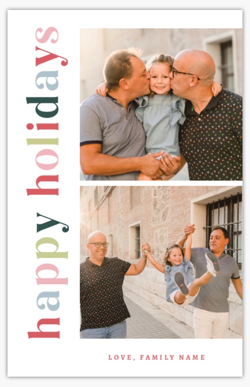 A colorful multicolor white gray design for Holiday with 2 uploads
