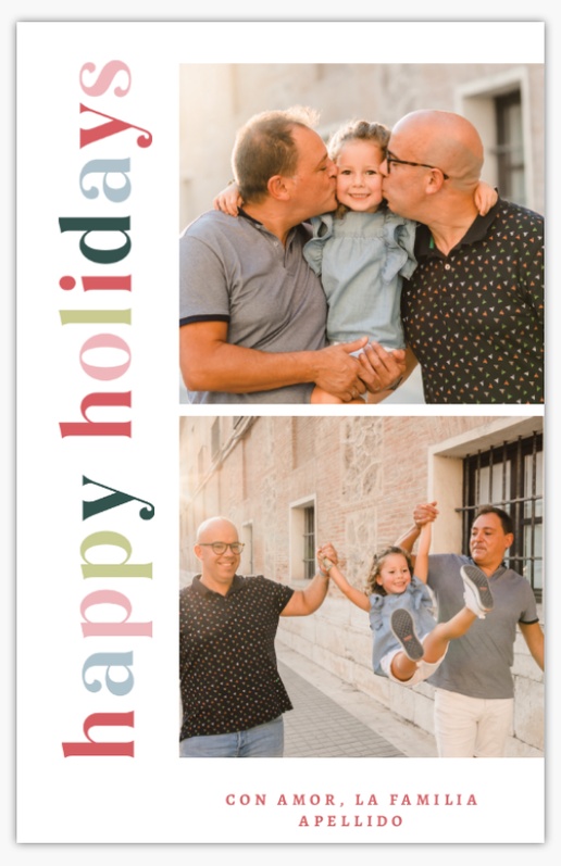 Un colorido multicolor diseño blanco gris para Días festivos con 2 imágenes