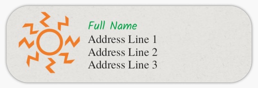 Design Preview for Tanning Salons Return Address Labels Templates, White Paper