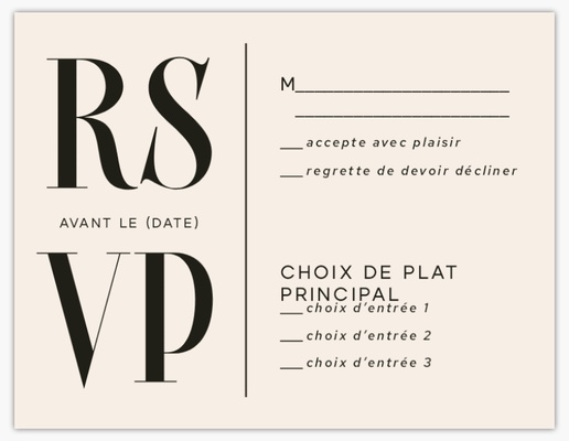 Aperçu du graphisme pour Galerie de modèles : Cartes de réponse de mariage, Marquant, 5.5" x 4" Flat