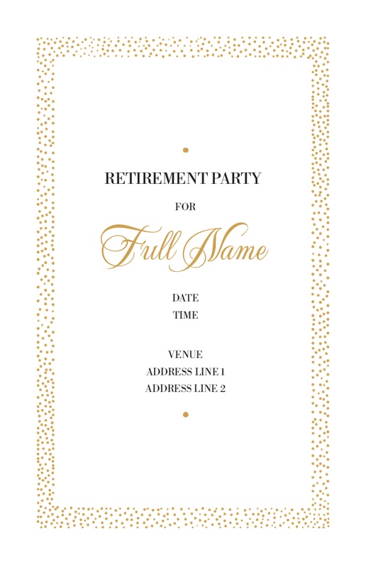 Design Preview for Design Gallery: Retirement Invitations & Announcements, 4.6” x 7.2” Flat