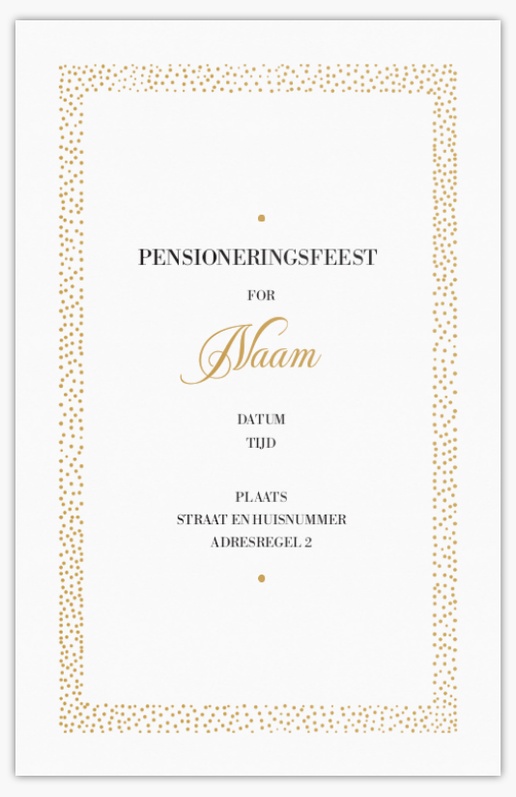 Voorvertoning ontwerp voor Ontwerpgalerij: Pensioen Kaarten en uitnodigingen, Ongevouwen 18.2 x 11.7 cm