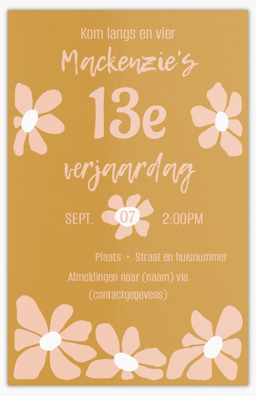 Voorvertoning ontwerp voor Verjaardagsuitnodigingen voor kinderen , 18.2 x 11.7 cm