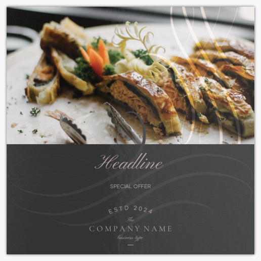 Design Preview for Design Gallery: Food Catering Postcards, Square (210 x 210 mm)