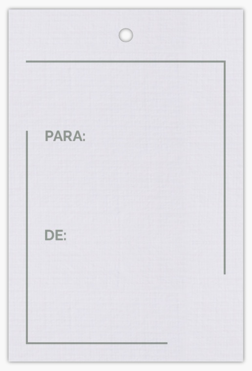 Vista previa del diseño de Galería de diseños de etiquetas colgantes para minimalista, 5 x 7,5 cm De lino