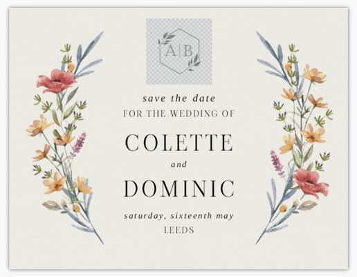 Design Preview for Save the Date Templates for Weddings and Other Events, Flat 10.7 x 13.9 cm