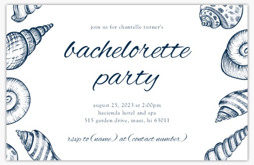 Design Preview for Design Gallery: Bachelorette & Bachelor Parties Invitations & Announcements, 4.6” x 7.2” Flat