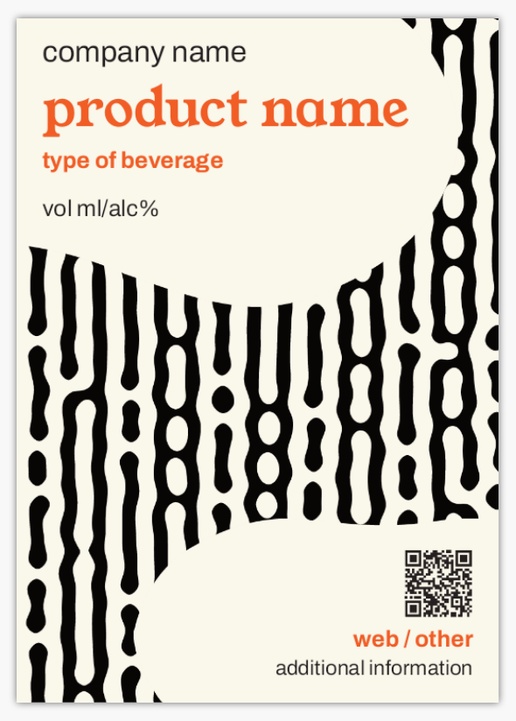 Design Preview for Design Gallery: Patterns & Textures Beer Labels, Rectangle 10.5 x 7.4 cm (A7) Vertical