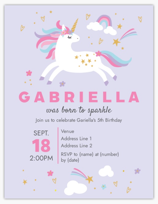 Design Preview for Design Gallery: Bold & Colorful Invitations & Announcements, 5.5" x 4" Flat