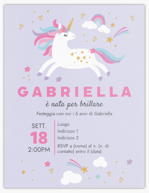 Anteprima design per Inviti di compleanno per bambini , 13,9 x 10,7 cm