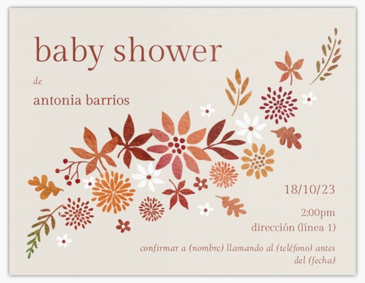 Vista previa del diseño de Invitaciones de baby showers, 13,9 x 10,7 cm