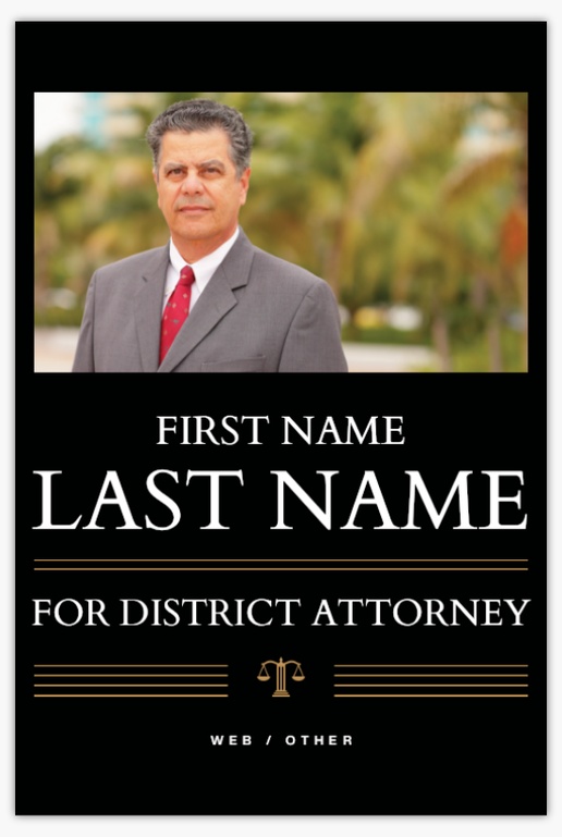 Design Preview for Law, Public Safety & Politics Aluminum A-Frame Signs Templates, 1 Insert - No Frame 24" x 36"
