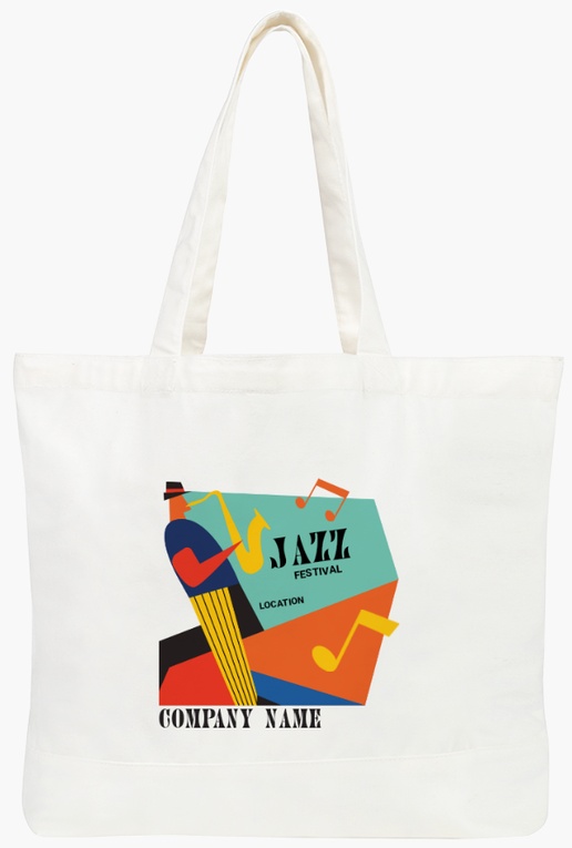A jazz festival orange blue design for Art & Entertainment