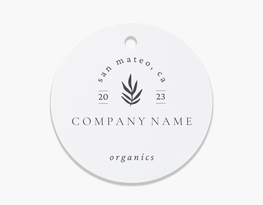 Design Preview for Design Gallery: Hang Tags, 2.5" x 2.5" Circle