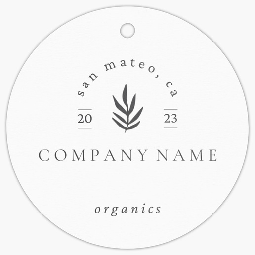 Design Preview for Elegant Hang Tags Templates, 2.5" x 2.5" Circle